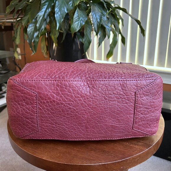 ALEXANDER MCQUEEN Leather Convertible Satchel Bag Burgundy - Picture 4 of 15